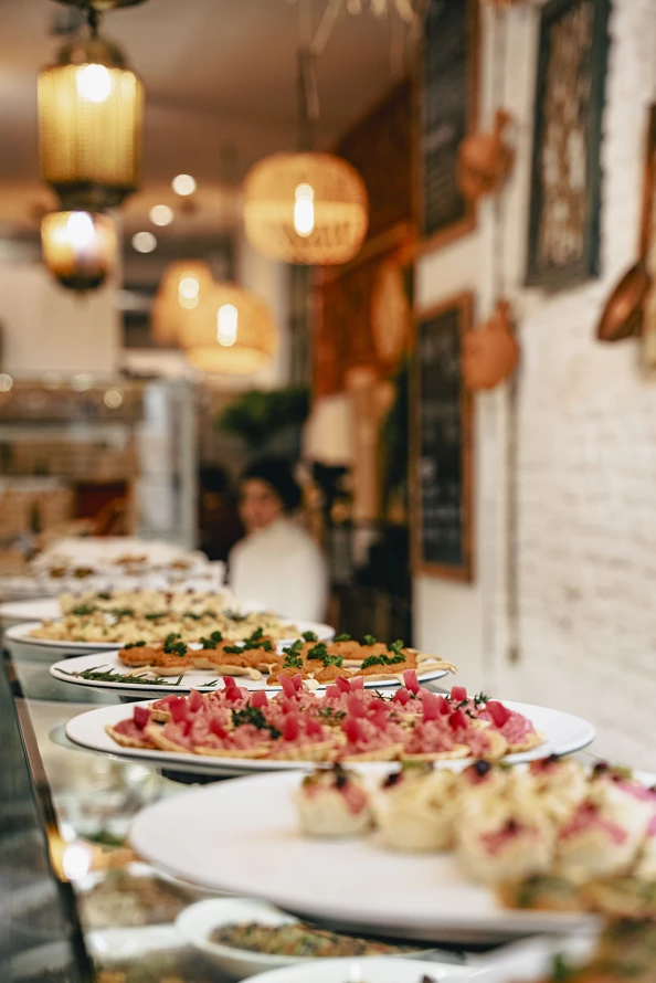 Mezzeway Middle East Cuisine Bortier Gallery inside view counter food